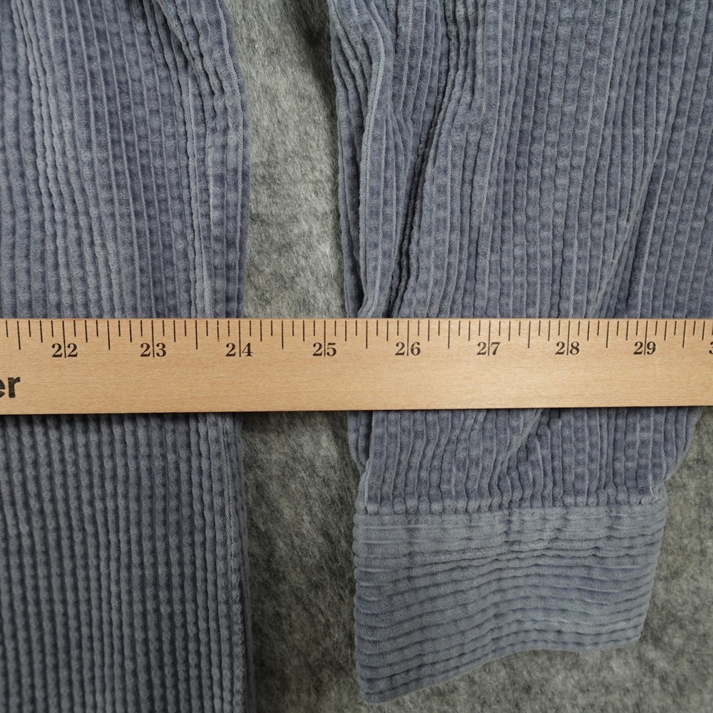 LL Bean Top Women Large Blue Corduroy Button Front Long Sleeve Cotton Shacket - Picture 9 of 11